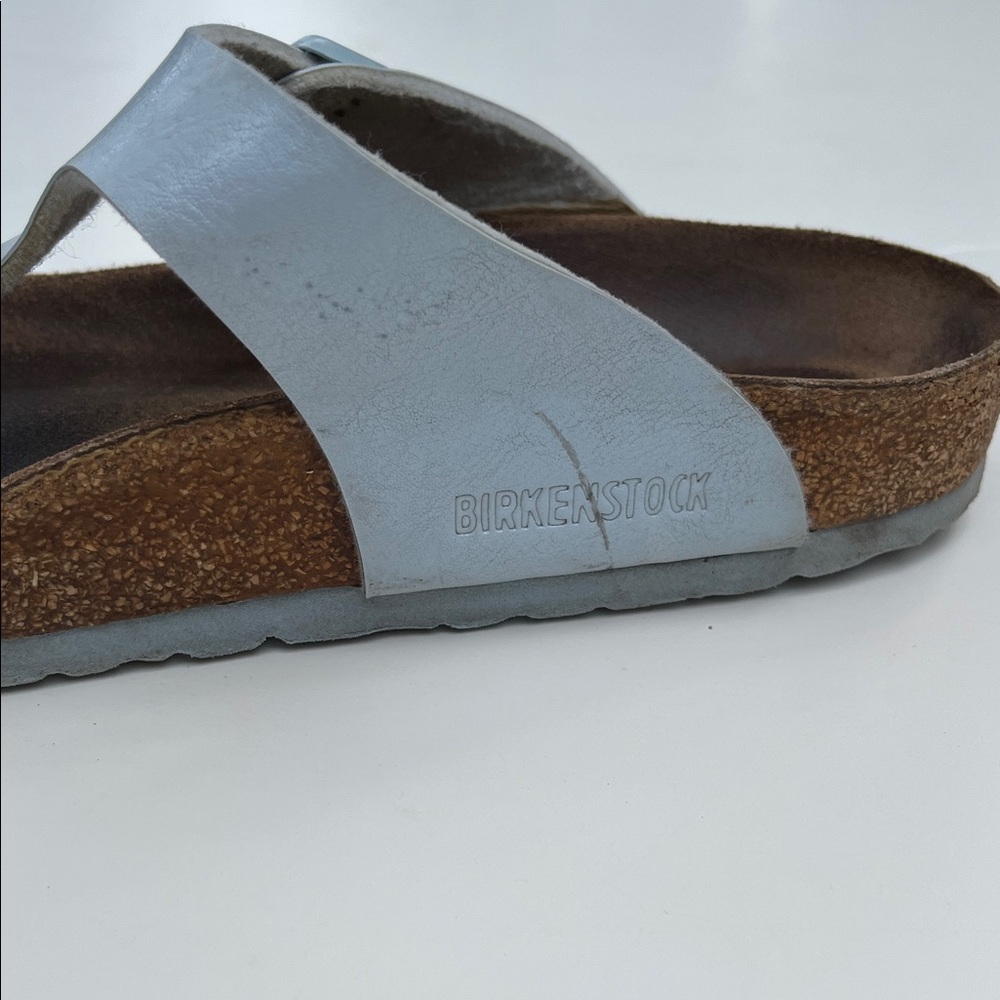 Birkenstock Women's Silver Gizeh Thong Sandals - Picture 6 of 9